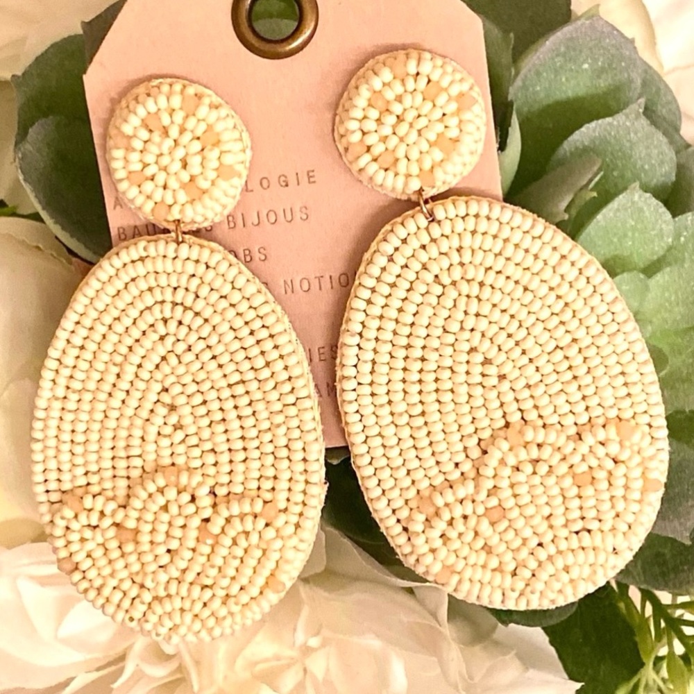 NWT Anthropologie Llani Faye Beaded Drop Earrings - Picture 7 of 14